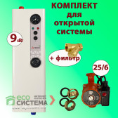Комплект для открытой системы Тенко КЕ 9 кВт 230 В + насос